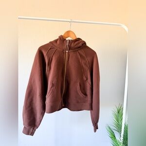Lululemon scuba oversized hooded full zip size M/L Java brown jacket